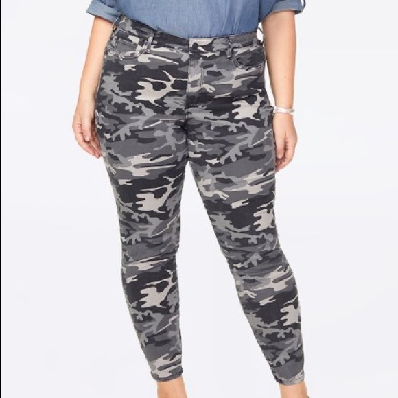 NYDJ Ami Skinny Jeans in Grey Camo - Picture 1 of 2